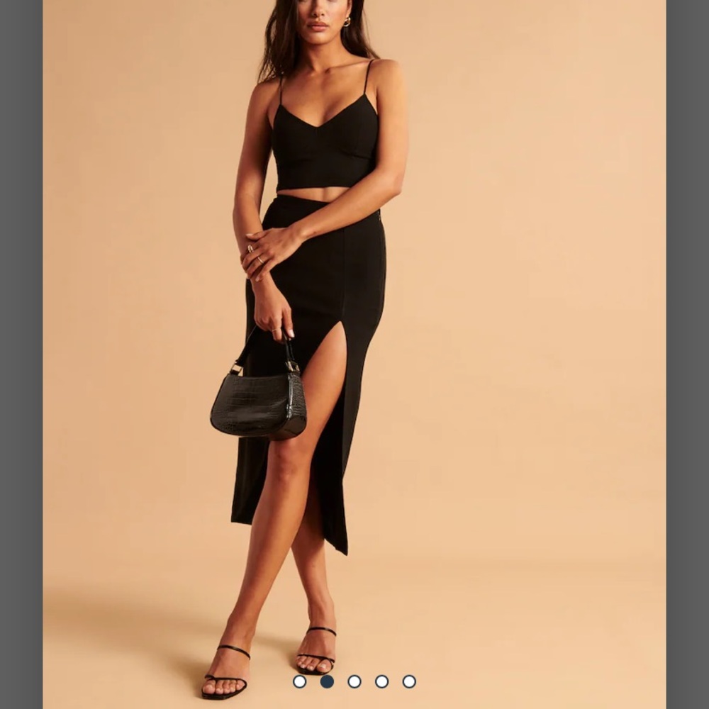 NWT XS Elevated Midi Skirt Abercrombie and Fitch